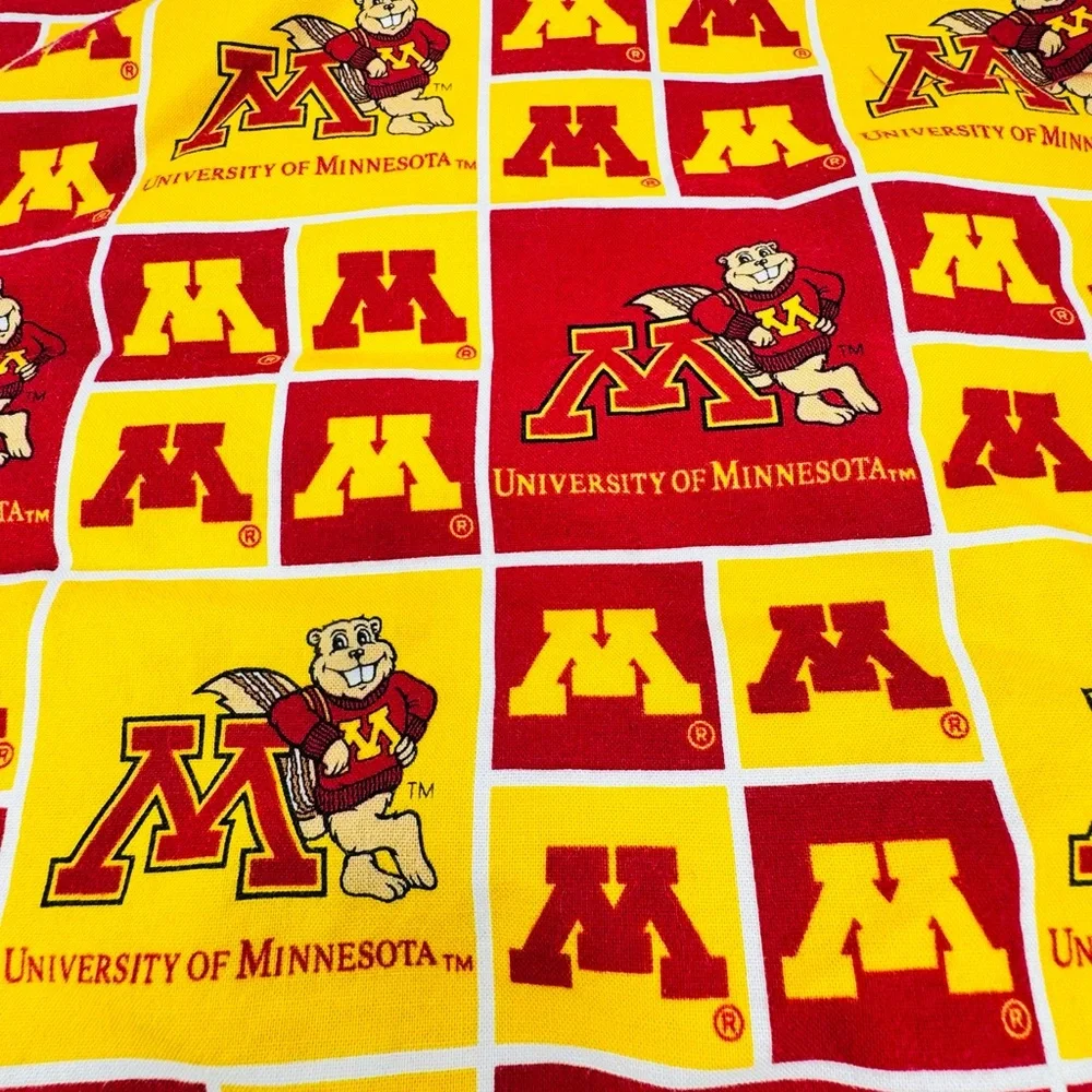 University Of MN Golden Gophers Baby Tag Lovey Security Blanket Handmade.